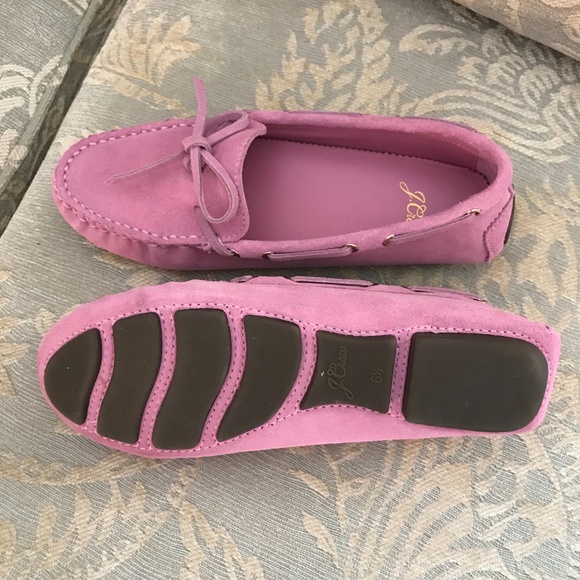 J. Crew Shoes - New In Box J. Crew Suede Pink Moccasins